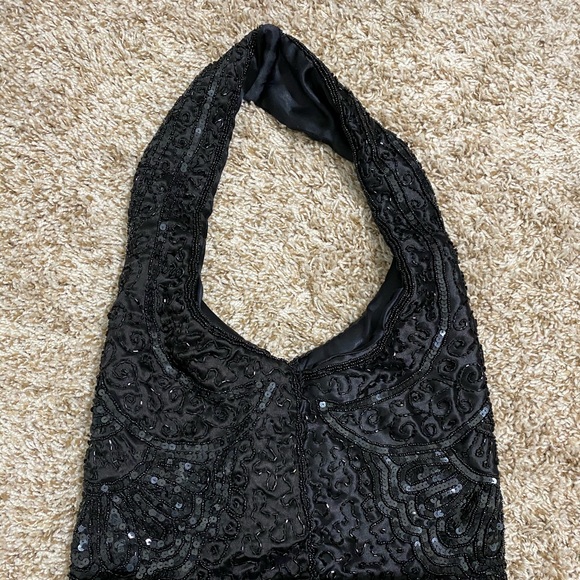 Black Handmade Hobo Bag - Picture 13 of 15